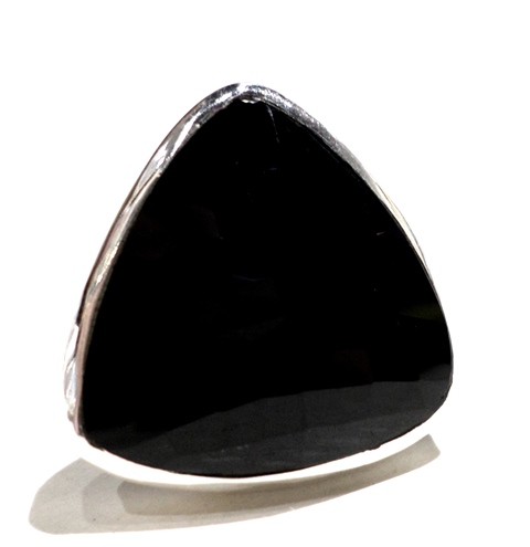 faceted onyx ring